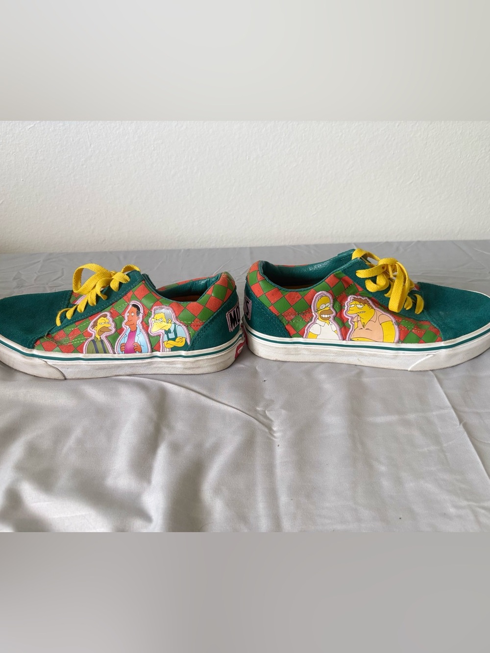 The Simpsons Moe tavern green slip on trainers